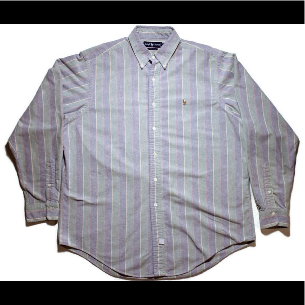 Mens Ralph Lauren stripped polo button